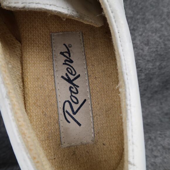 Rockers Shoes Mens 10 Derby Oxford Classic White Lace Up Dress Retro Vintage - Picture 7 of 11